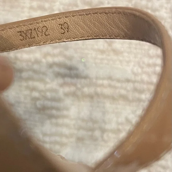 Prada Nude Patent Vernice Leather Woven Wedge Sandal - Picture 8 of 8